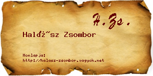 Halász Zsombor névjegykártya
