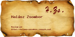 Halász Zsombor névjegykártya